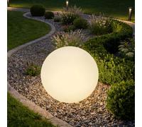 tectake® Lampe globe LED multicolore Taille M (Ø 40 x 40 cm) avec telecommande 16 couleurs Veilleuse Lampe jardin Luminaire exterieur Éclairage extérieur Eclairage piscine Salon de jardin exterieur