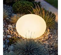 tectake® Lampe sphérique LED multicolore Taille L (Ø35x28,5cm) avec telecommande 16 couleurs Veilleuse Lampe jardin Luminaire exterieur Éclairage extérieur Eclairage piscine Salon de jardin exterieur