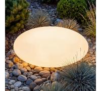 tectake® Lampe sphérique LED multicolore Taille M (Ø35x21,5cm) avec telecommande 16 couleurs Veilleuse Lampe jardin Luminaire exterieur Éclairage extérieur Eclairage piscine Salon de jardin exterieur