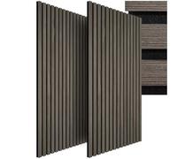 tectake® Lot de 2 Panneaux Acoustiques muraux et pour plafond, en Bois MDF, 110 x 50 x 1,8 cm, Feutre insonorisant, Panneau Mural decoratif pour Isolation phonique Chambre, Bureau, Studio de musique