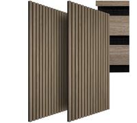 tectake® Lot de 2 Panneaux Acoustiques muraux et pour plafond, en Bois MDF, 110 x 50 x 1,8 cm, Feutre insonorisant, Panneau Mural decoratif pour Isolation phonique Chambre, Bureau, Studio de musique
