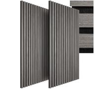 tectake® Lot de 2 panneaux acoustiques muraux et pour plafond, en Bois MDF, 120 x 60 x 2,1 cm par panneau mural decoratif pour isolation phonique Chambre, Bureau, Studio de musique Decoration murale