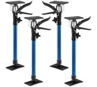 tectake® Lot de 4 Etais telescopique, Etai telescopique Soutien de porte, réglable en hauteur de 51 à 115 cm, Charge max. 30kg par Etai de soutien, Fixation rapide, Bricolage, Construction, Bleu