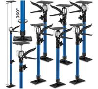 tectake® Lot de 6 Etais telescopique, Etai telescopique Soutien de porte, réglable en hauteur de 51 à 115 cm, Charge max. 30kg par Etai de soutien, Fixation rapide, Bricolage, Construction, Bleu