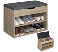 TecTake® Meuble Chaussures Meuble de Rangement Moderne Meuble d'entrée pour Max. 6 Paires 60x30x43,5 cm, Rangement Chaussures Gain de Place idéal Entrée, Chambre, Dressing Rangement Chaussure