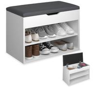 tectake® Meuble Chaussures Meuble de Rangement Moderne Meuble d'entrée pour Max. 6 Paires 60x30x43,5 cm, Rangement Chaussures Gain de Place idéal Entrée, Chambre, Dressing Chaussure