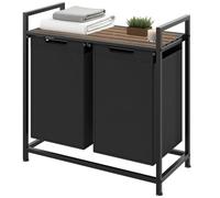 tectake® Meuble de buanderie Industriel 2 Paniers à linge Corbeille a linge Panier rangement Panier linge sale Bac de rangement Organisateur salle de bain chambre Meuble buanderie Panière à linge
