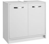 Meuble de salle de bain - TECTAKE - Meuble de lavabo KATALINA avec 2 compartiments et 20 kg de capacité - Blanc