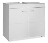 tectake® Meuble sous lavabo Rangement Salle de Bain Moderne 60x35x56 cm avec 2 Portes, Armoire Salle de Bain Toilette Rangements sous évier WC Meuble sous Vasque