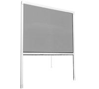 tectake® Moustiquaire fenetre plissé Moustiquaire Enroulable Cadre Aluminium 110x160cm Filet Anti Moustique Résistante aux intempéries & aux UV idéal Chambre Enfant Salon Chambre Bebe Entrée Maison