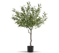 tectake® Olivier Artificiel 120cm Plante Artificielle Fausse Plante Interieur Arbre Vert Arbre Artificiel Décoration Maison idéal pour Décoration Salon Chambre Cuisine Dressing Chambre Enfant Bureau