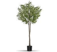 tectake® Olivier Artificiel 150cm Plante Artificielle Fausse Plante Interieur Arbre Vert Arbre Artificiel Décoration Maison idéal pour Décoration Salon Chambre Cuisine Dressing Chambre Enfant Bureau