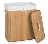tectake® Panier à linge Corbeille a linge en Bambou Panier rangement Pliable & Sac à Linge Amovible pour linge sale Bac de rangement Organisateur salle de bain chambre Panière à linge Buanderie 100L