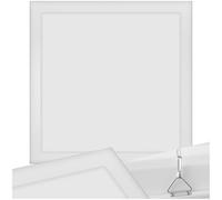 tectake® Panneau LED chaud sans Éblouissement, 29,5 x 29,5cm, plat | Effet rétroéclairé, Acier laqué époxy & Aluminium, Forme carré, Montage mural ou Plafond, Puissance 14 W, 3000K, blanc