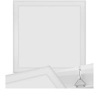 tectake® Panneau LED chaud sans Éblouissement, 62 x 62 cm, plat | Effet rétroéclairé, Acier laqué époxy & Aluminium, Forme carré, Montage mural ou Plafond, Puissance 36 W, 3000K, blanc