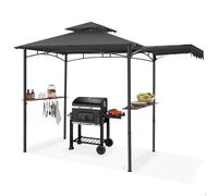 TECTAKE - pavillon barbecue - Maracaibo, auvent anti-vent, résistant intempéries - en couleur anthracite