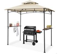 TECTAKE - Pavillon barbecue - Maracaibo, résistant aux intempéries, double toiture - 240 x 150 x 250 cm