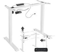 tectake® Pied de Table de Bureau réglable en Hauteur électrique en Acier pour Bureau Assis Debout 85-129 x 65 x 71-121 cm Fonction Mémoire Bureau Ordinateur Pied de Bureau, Charge Max. 70 Kg