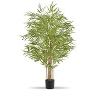 tectake® Plante Artificielle Bambou Artificiel 150cm Fausse Plante Interieur Arbre Vert Arbre Artificiel Décoration Maison idéal pour Décoration Salon Chambre Cuisine Dressing Chambre Enfant Bureau