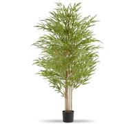 tectake® Plante Artificielle Bambou Artificiel 180cm Fausse Plante Interieur Arbre Vert Arbre Artificiel Décoration Maison idéal pour Décoration Salon Chambre Cuisine Dressing Chambre Enfant Bureau