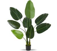 tectake® Plante Artificielle Oiseau du Paradis 120cm Fausse Plante Interieur Arbre Vert Arbre Artificiel Décoration Maison idéal pour Décoration Salon Chambre Cuisine Dressing Chambre Enfant Bureau