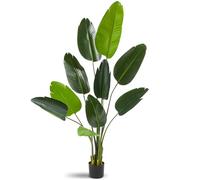 tectake® Plante Artificielle Oiseau du Paradis 160cm Fausse Plante Interieur Arbre Vert Arbre Artificiel Décoration Maison idéal pour Décoration Salon Chambre Cuisine Dressing Chambre Enfant Bureau
