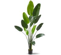 tectake® Plante Artificielle Oiseau du Paradis 180cm Fausse Plante Interieur Arbre Vert Arbre Artificiel Décoration Maison idéal pour Décoration Salon Chambre Cuisine Dressing Chambre Enfant Bureau