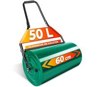 tectake® Rouleau à Gazon Rouleau de Jardin, Tambour 60 cm Équipé d'un racleur Lestage Eau ou Sable, Entretien Pelouse, pour Semis et Graines, Outil de Jardinage, Jardin, Aide la Pousse du Gazon