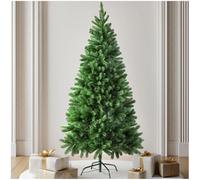 tectake® Sapin de Noël Artificiel Type Nordmann 180 cm, 742 Branches, Vert avec Pied Metallique Arbre de Noel Sapin de Noel Artificiel pour Décoration Noel - Plusieurs Tailles