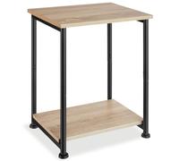 tectake® Table Basse 38,5 x 30 x 51,5 cm, Bout de canape, Style Industriel, 2 Etageres, Cadre en Acier, Table de Chevet, Petit Meuble, Salon, Chambre, Bureau, Meuble d'appoint, Chevet de lit