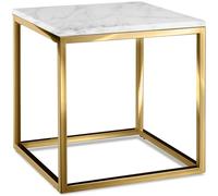 tectake® Table Basse Carré 45x45cm Aspect Marbre Table de Chevet Design Moderne Bout de canape Meuble d'appoint pour Salon, Chambre, Bureau, Dressing, Tables de Nuit, Entrée