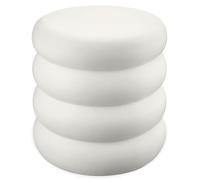 tectake® Table d'appoint Ronde, Ø45x46 cm, Max. 25 kg, Surface Lisse & Mate | Oxyde de magnésium, Protection antidérapante en mousse, Intérieur & Extérieur, Résistante aux intempéries, Crème