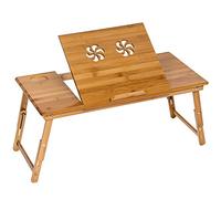 TecTake Table de lit Pliable pour PC Portable Notebook iPad Tablet en Bambou - diverses modèles - (72x35cm | no. 401654)