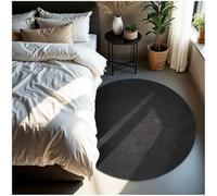 tectake® Tapis Rond Salon à Poils Ras Tapis Chambre Doux, Antidérapant & Lavable Ø120cm idéal Décoration Salon, Bureau, Chambre, Cuisine, Dressing, Descente de lit, Maison, Couloir