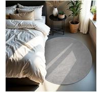 tectake® Tapis Rond Salon à Poils Ras Tapis Chambre Doux, Antidérapant & Lavable Ø120cm idéal Décoration Salon, Bureau, Chambre, Cuisine, Dressing, Descente de lit, Maison, Couloir