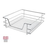tectake® Tiroir coulissant Cuisine, 50 cm, Organisateur placard, Tiroir/Panier télescopique en acier, Rangement Cuisine, Dressing, Chambre, Garde manger, Bureau, Rangement sous evier