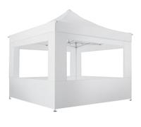 tectake® Tonnelle de Jardin 3x3 m autoportée en Aluminium Pliable Tente de réception 100% Imperméable, 4 Parois, Sardines & Sac de Transport Inclus, Tonnelle terrasse Exterieur Barnum Mariage Baptême