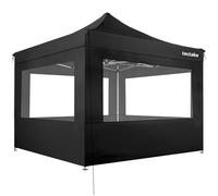tectake® Tonnelle de Jardin 3x3 m autoportée en Aluminium Pliable Tente de réception 100% Imperméable, 4 Parois, Sardines & Sac de Transport Inclus, Tonnelle terrasse Exterieur Barnum Mariage Baptême