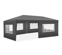 tectake® Tonnelle de Jardin Exterieur 6x3m Tente de Reception Protection UV 30+, Barnum Chapiteau Gazebo Pavillon de Jardin, résistant à l'eau avec Parois Amovibles, Cadre Robuste en Acier époxy