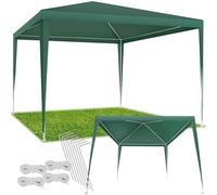 tectake® Tonnelle de Jardin Exterieur Tente de Reception 3x3m Protection UV 30+ Barnum Chapiteau Gazebo Pavillon de Jardin résistant à l'eau, Cadre Solide en Acier époxy