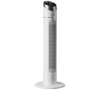 tectake® Ventilateur Colonne 90 cm, 3 modes et 3 vitesses, Fonction de minuterie, Ecran LED, Télécommande, Ventilateur Silencieux & Oscillant pour Bureau, Chambre, Salon, Maison - Blanc
