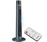 tectake® Ventilateur Colonne 93 cm, 3 modes 3 vitesses, Minuterie 12h, Télécommande, Oscillation à 90°, Ecran tactile & Affichage LED, Ventilateur Silencieux, Faible consommation d'énergie - Gris