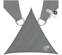 tectake® Voile d'ombrage 4x4x4m Protection Bache Anti UV 50+ Toile ombrage Exterieur résistante & Respirante Toile Tendue 160g/m² avec Câbles de Tension pour Balcon Terrasse Exterieur Piscine