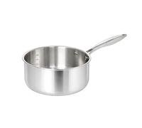 TeCuisine - Casserole Inox 18/10 Triply - 20 cm - Sans Revêtement - Sans PFAS, PFOA, PTFE - Compatible Tous Feux Dont Induction - Manche Riveté Froid - Cuisson Saine et Durable