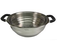 TeCuisine Panier Universel 20-22-24cm Inox - Steamer Basket Argent Acier Inoxydable Ronde