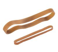 TecUnite 30 Pièces Bandes Élastiques en Caoutchouc | Bandes de Poubelle Grandes en Caoutchouc, 100 par 5 mm, 160 par 10 mm, pour Fournitures de Domicile, Couleur Jaune Foncé