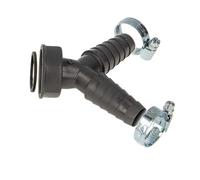 tecuro Double raccord d'appareil 1" ÜWM x douilles 19-23 mm pour siphon d'évier de cuisine, recylat