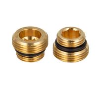 tecuro Mamelon de transition pour bloc de robinet 3/4 x 1/2" auto-étanche en laiton brut - HBUN
