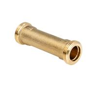 tecuro Raccord 3/4" (DN20) x 80 mm pour compteur d'eau - Compteur de chaleur - Laiton poli