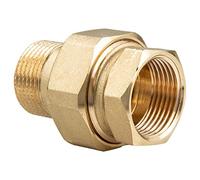 tecuro Raccord à visser conique en laiton IG x AG 1 1/4" avec joint torique résistant aux hautes températures, laiton CW617N conforme à la réglementation sur l'eau potable 50930-6